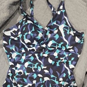 Serra One Piece in Blue and Black